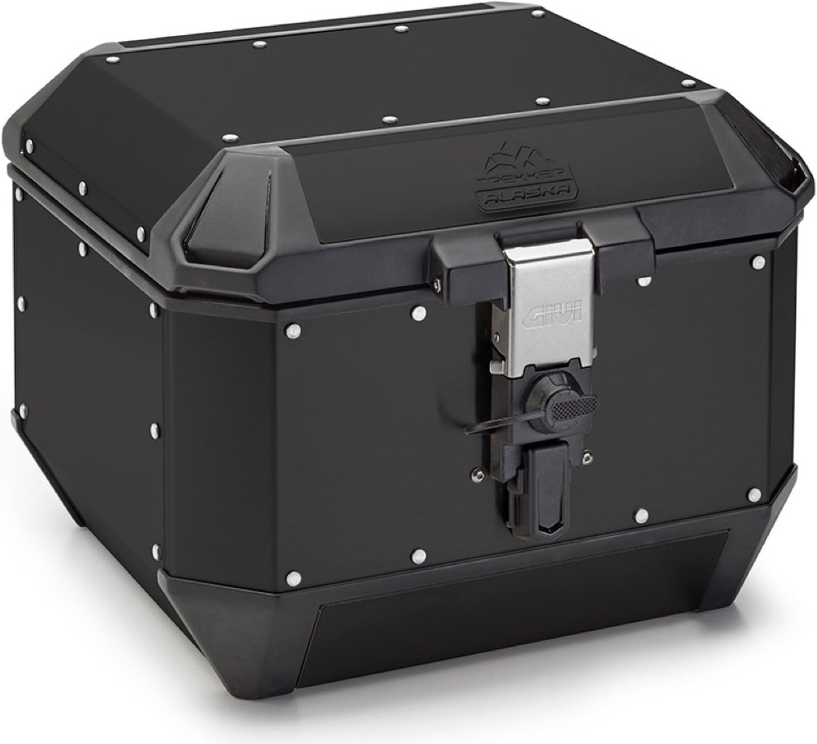 Monokey Trekker Alaska Black Aluminium Top Case - 44 Lt 6Kg Trekker Alaska Aluminium - Givi Compatible With Kove Moto 510 X (2024)