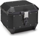 Monokey Trekker Alaska Black Aluminium Top Case - 44 Lt Trekker Alaska Aluminium - Givi Compatible With Ktm 1190 Adventure - R (2013-2016)