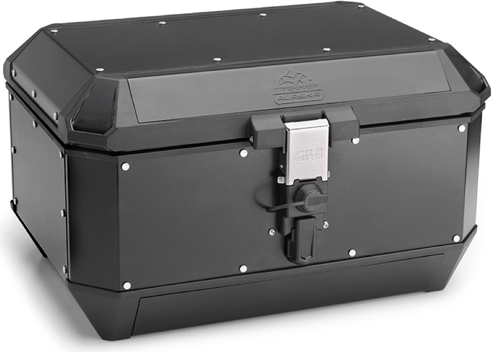 Monokey Trekker Alaska Black Aluminium Top Case - 56 Lt Trekker Alaska Aluminium - Givi Compatible With Kove Moto 510 X (2024)