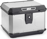Monolock Alpina Aluminium Top Case - 44 Lt Alpina Aluminium - Givi Compatible With Fantic Motor Caballero Scrambler 250 (2018-2023)