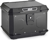 Monolock Alpina Black Aluminium Top Case - 44 Lt Alpina Aluminium - Givi Compatible With Ktm 200 Duke (2011-2016)