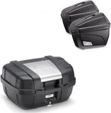 Top Case Kgr52 + Side-Cases K22N + Rapid Side-Case Holder - Kappa Moto Compatible With Honda Crf 1000 L Africa Twin (2018-2019)