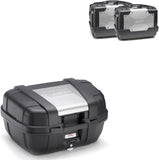 Top Case Kgr52 + Side-Cases Kgr46 + Rapid Side-Case Holder - Kappa Moto Compatible With Honda Crf 1000 L Africa Twin Adventure Sports (2018-2019)