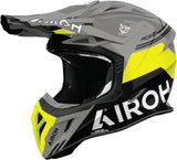 Off-Road Motorcycle Helmet Airoh Aviator Ace 2 - Av22F31 Composite Carbon Gloss Yellow Fury Size Xl