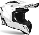 Off-Road Motorcycle Helmet Airoh Aviator Ace 2 - Ava214 Composite Carbon Gloss White Color Size M
