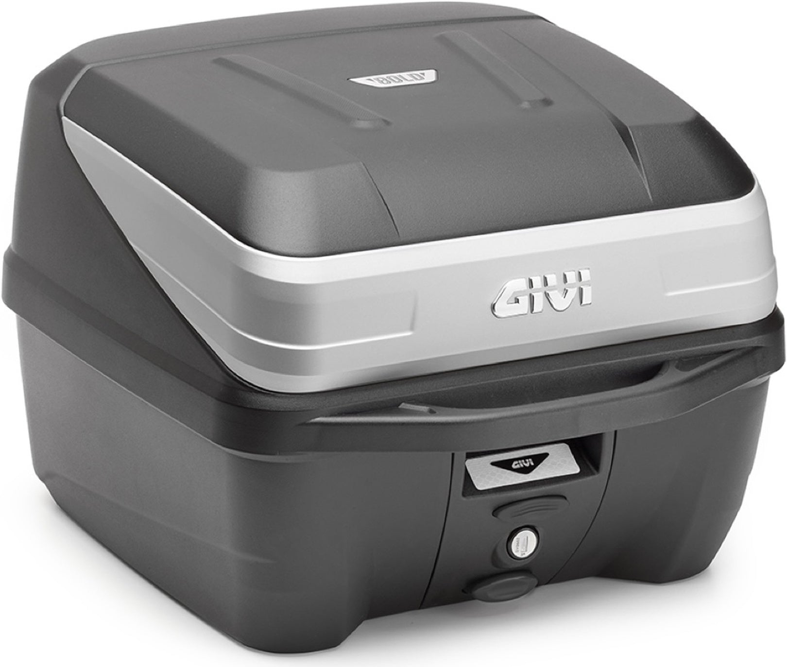 Monolock Silver Top Case - 32 Lt Technopolymer - Givi Compatible With Aprilia Shiver 750 (2010-2020)