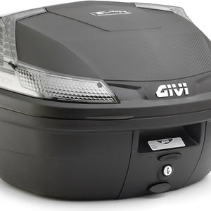 Monolock Blade Black Tech Top Case - 37 Lt Blade Technopolymer - Givi Compatible With Piaggio Fly 50 - 100 - 125 - 150 (2004-2017)