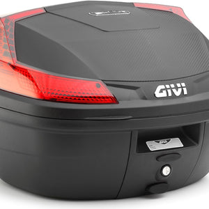 Monolock Blade Black Top Case - 37 Lt Blade Technopolymer - Givi Compatible With Piaggio Fly 50 - 100 - 125 - 150 (2004-2017)