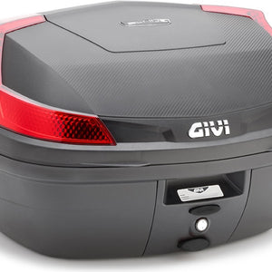 Monolock Blade Black Top Case - 47 Lt Blade Technopolymer - Givi Compatible With Piaggio Fly 50 - 100 - 125 - 150 (2004-2017)