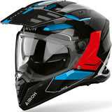 Dual Motorcycle Helmet Airoh Bandit - Bat17 Thermoplastic Hrt Blue Red Gloss Tune Size S