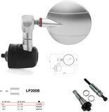 Mirror End Mount Right Rizoma Spy-R Ø57 Black Size D1 22 - D2 13>20
