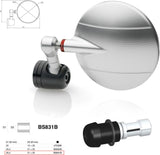 Mirror End Mount Right Rizoma Spy-R Ø94.5 Black Size D1 24,5 - D2 21>23
