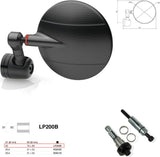 Mirror End Mount Left Universal Ø22(13>20) Spy-R Ø94.5 - Rizoma Compatible With Honda