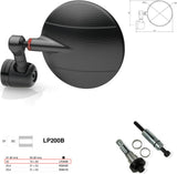 Mirror End Mount Left Universal Ø22(13>20) Spy-R Ø94.5 - Rizoma Compatible With Moto Guzzi