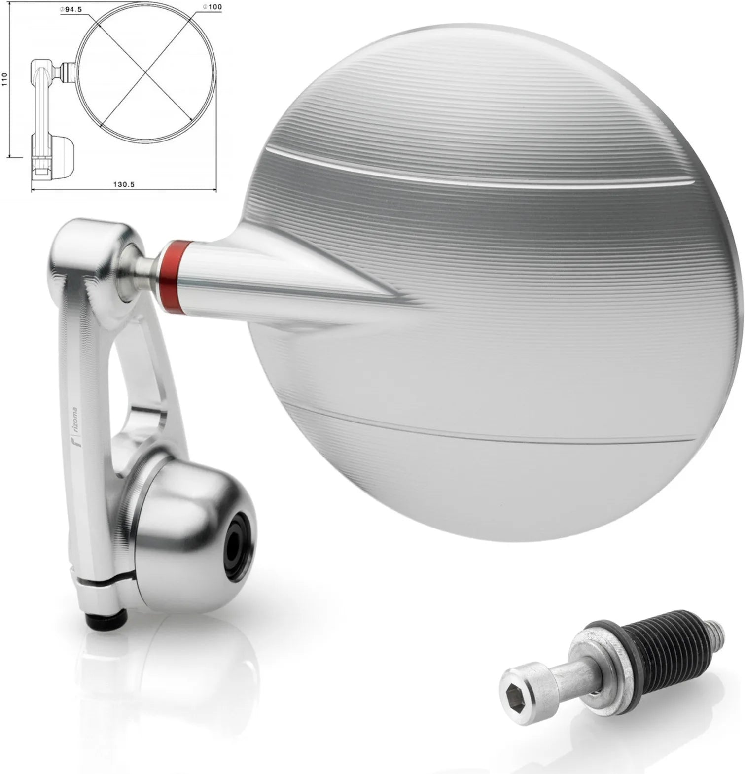 Mirror End Mount Left Spy-Arm Ø94.5 - Rizoma Compatible With Yamaha Fj-09 (2015-2016)