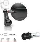 Mirror End Mount Left Universal Ø24,5(21>23) Spy-Arm Ø80 - Rizoma Compatible With Yamaha
