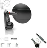 Mirror End Mount Left Rizoma Spy-Arm Ø80 Black Size D1 22 - D2 13>20