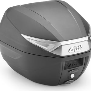 Monolock Black Tech Top Case - 30 Lt C30Nt Technopolymer - Givi Compatible With Piaggio Fly 50 - 100 - 125 - 150 (2004-2017)
