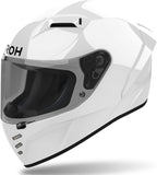 Full-Face Motorcycle Helmet Airoh Connor - Cn14 Thermoplastic Hrt Gloss White Color Size M