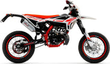 Complete Non-Catalytic Exhaust System With Sound Certification Sonic Aluminium Carby End Cap - Giannelli Compatible With Beta Rr 50 Enduro (2021-2023)