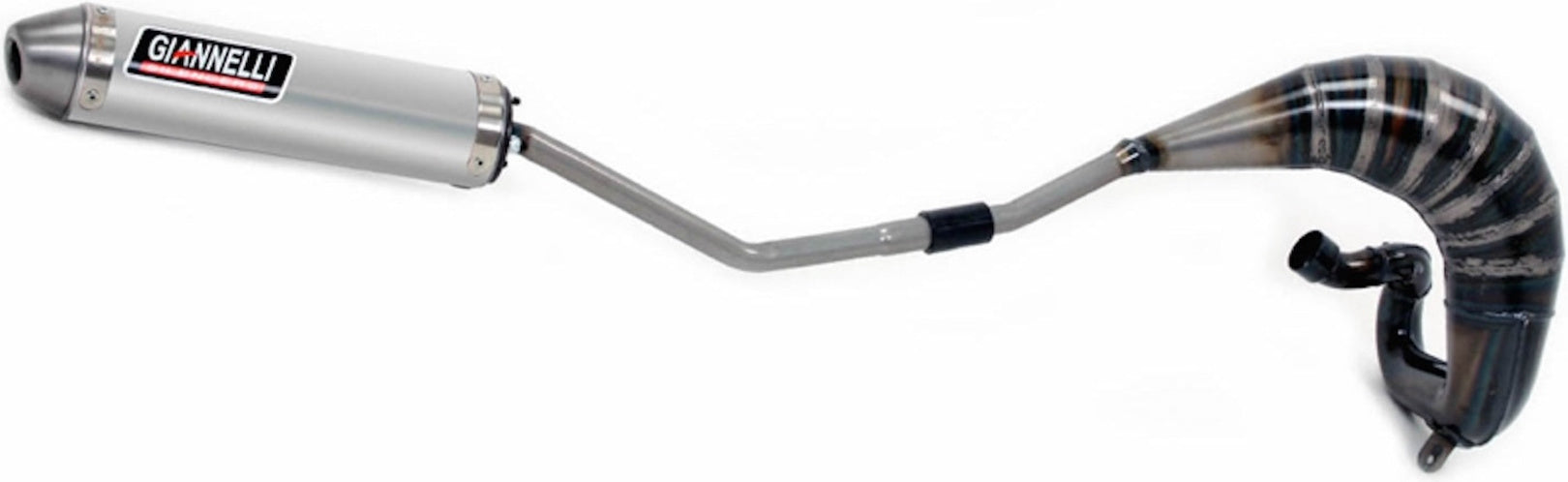 Complete Non-Catalytic Exhaust System With Sound Certification Enduro 2T Aluminium - Giannelli Compatible With Aprilia Rx Sx 50 (2006-2015)