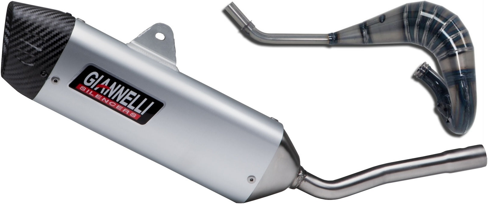 Complete Non-Catalytic Exhaust System With Sound Certification Sonic Aluminium - Giannelli Compatible With Sherco Se 50 R Factory (2021)