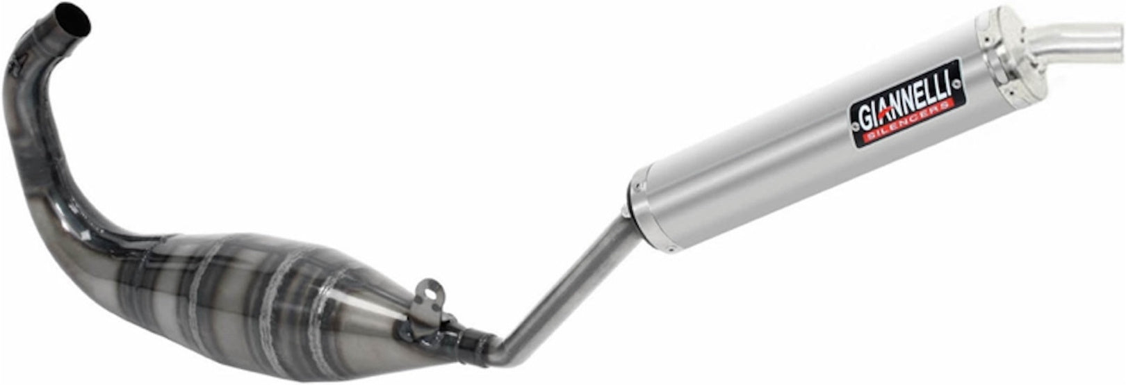 Complete Non-Catalytic Exhaust System With Sound Certification Street 2T Aluminium - Giannelli Compatible With Derbi Gpr 125 Racing (2004-2012)