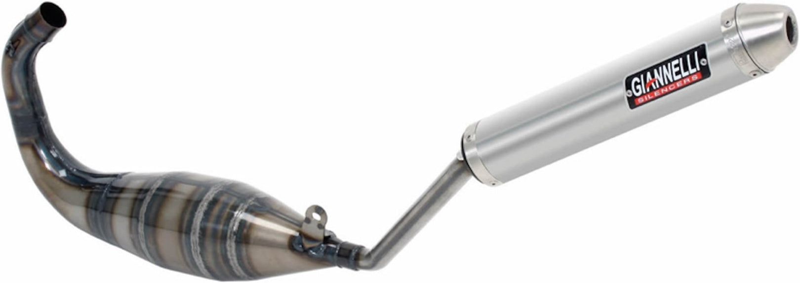 Complete Non-Catalytic Exhaust System With Sound Certification Street 2T Aluminium - Giannelli Compatible With Derbi Gpr 50 Racing (2004-2008)