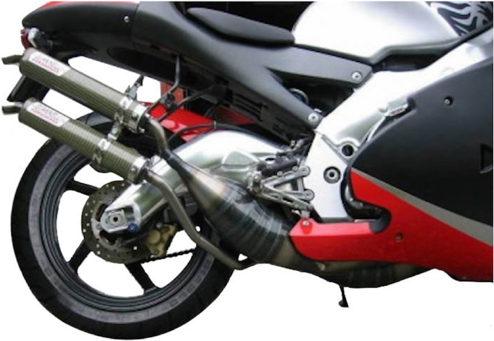 Complete Exhaust System Without Catalytic Converter And Without Sound Certification Street 2T Made In Kevlar - Giannelli Compatible With Aprilia Rs 250 (1995-2002)