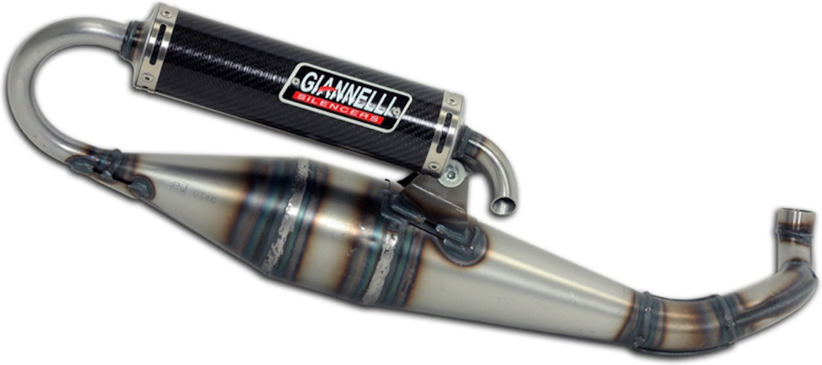 Complete Exhaust System Without Catalytic Converter And Without Sound Certification Shot V4 - Giannelli Compatible With Piaggio Zip 50 2T (1993-2011)