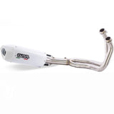 Complete Exhaust System Without Catalytic Converter And Without Sound Certification Albus Ceramic White Aluminium - Gpr Compatible With Suzuki Gsx 8S (2022-2024)