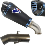 Exhaust Tip Without Sound Certification Relevance Titanium Heb Black Carbon Cap - Termignoni Compatible With Yamaha Yzf-R6 (2006-2023)
