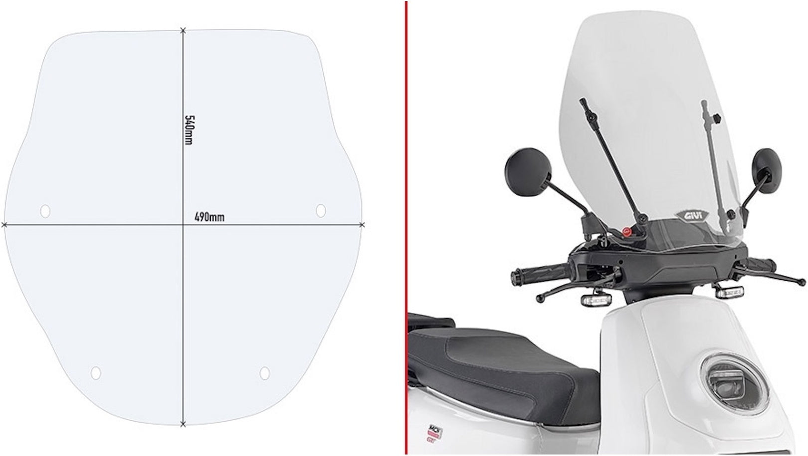 Transparent Wind-Screen - Givi Compatible With Sunra Robo-S (2021-2024)