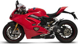 Dual Exhaust System Without Sound Certification Titanium Black Aluminium Cap - Termignoni Compatible With Ducati Panigale V4 S (2018-2021)
