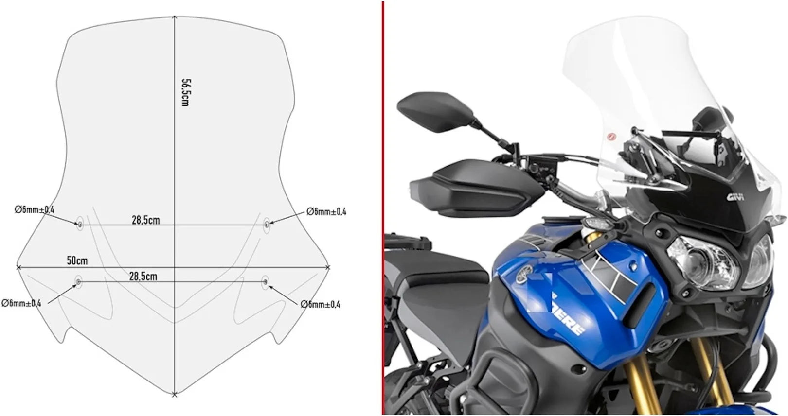 Transparent Wind-Screen D2119St - Givi Compatible With Yamaha Xt 1200 Z Super Ténéré (2010-2020)