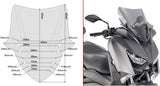 Smoked Low Sport Wind-Scree - Givi Compatible With Yamaha X-Max 400 (2018-2021)