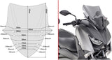 Smoked Low Sport Wind-Scree - Givi Compatible With Yamaha X-Max 125 (2018-2022)