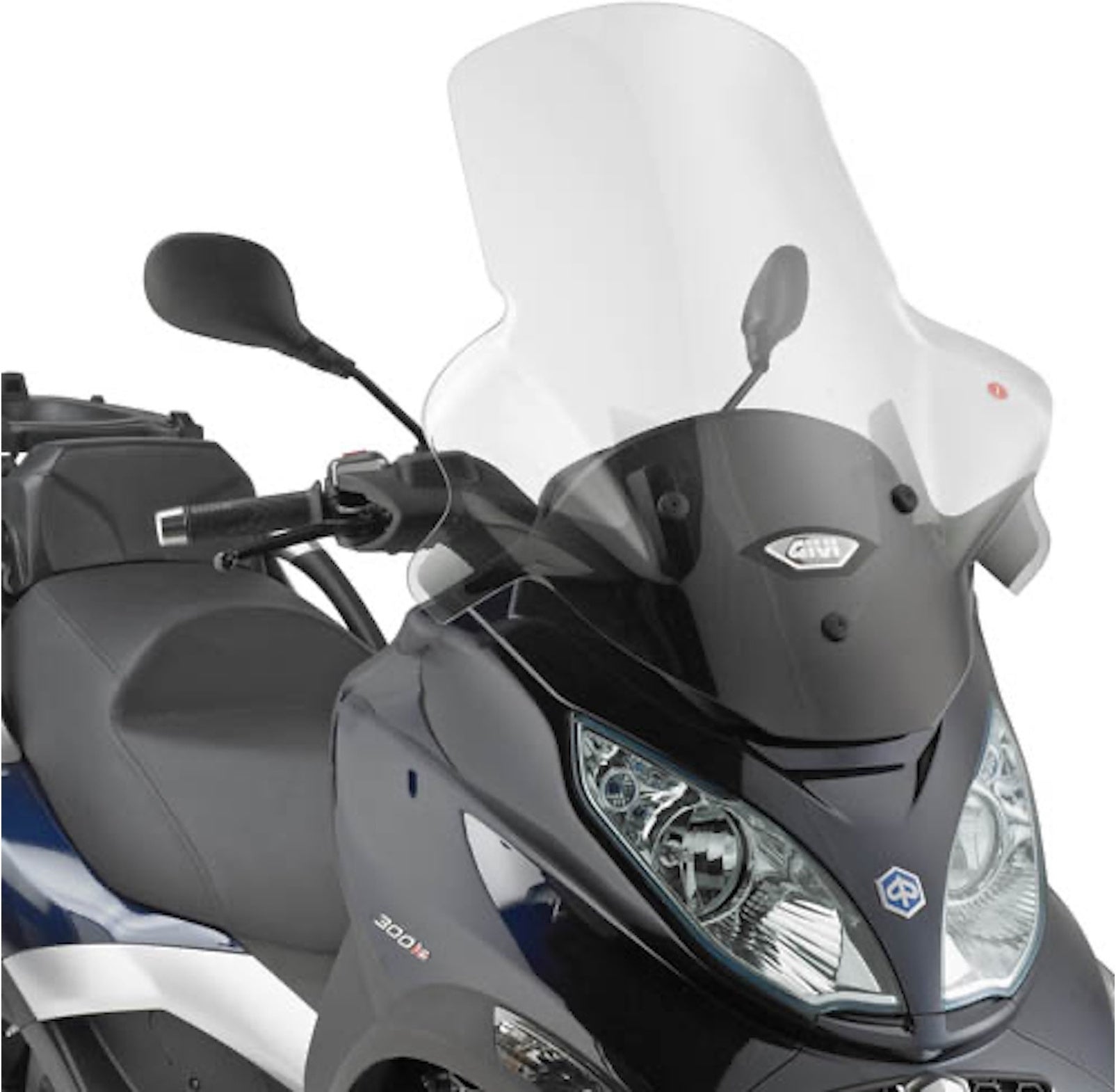 Transparent Wind-Screen - Givi Compatible With Piaggio Mp3 300 Business (2012-2014)