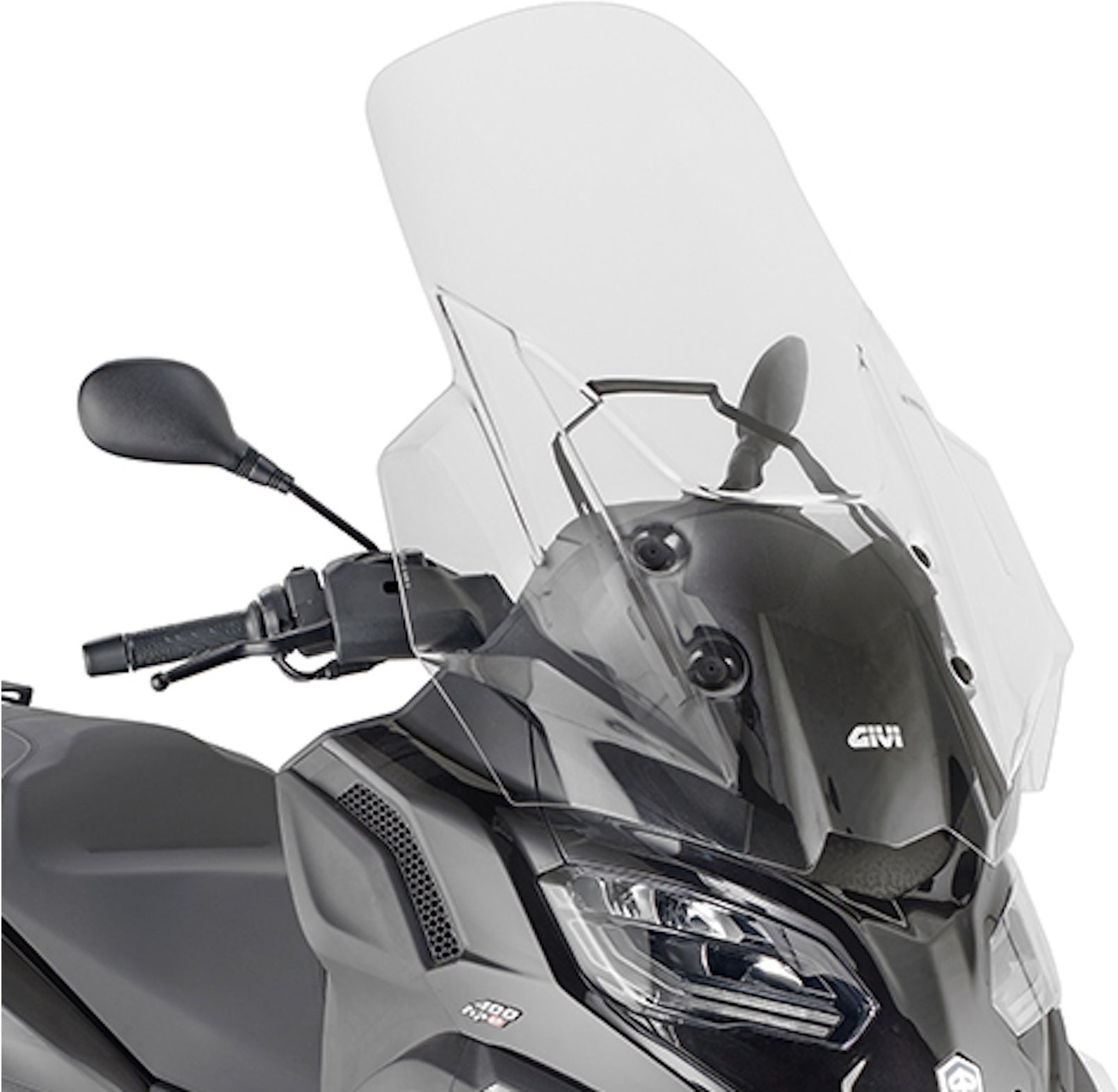 Transparent Wind-Screen - Givi Compatible With Piaggio Mp3 400 Sport Hpe (2022-2024)