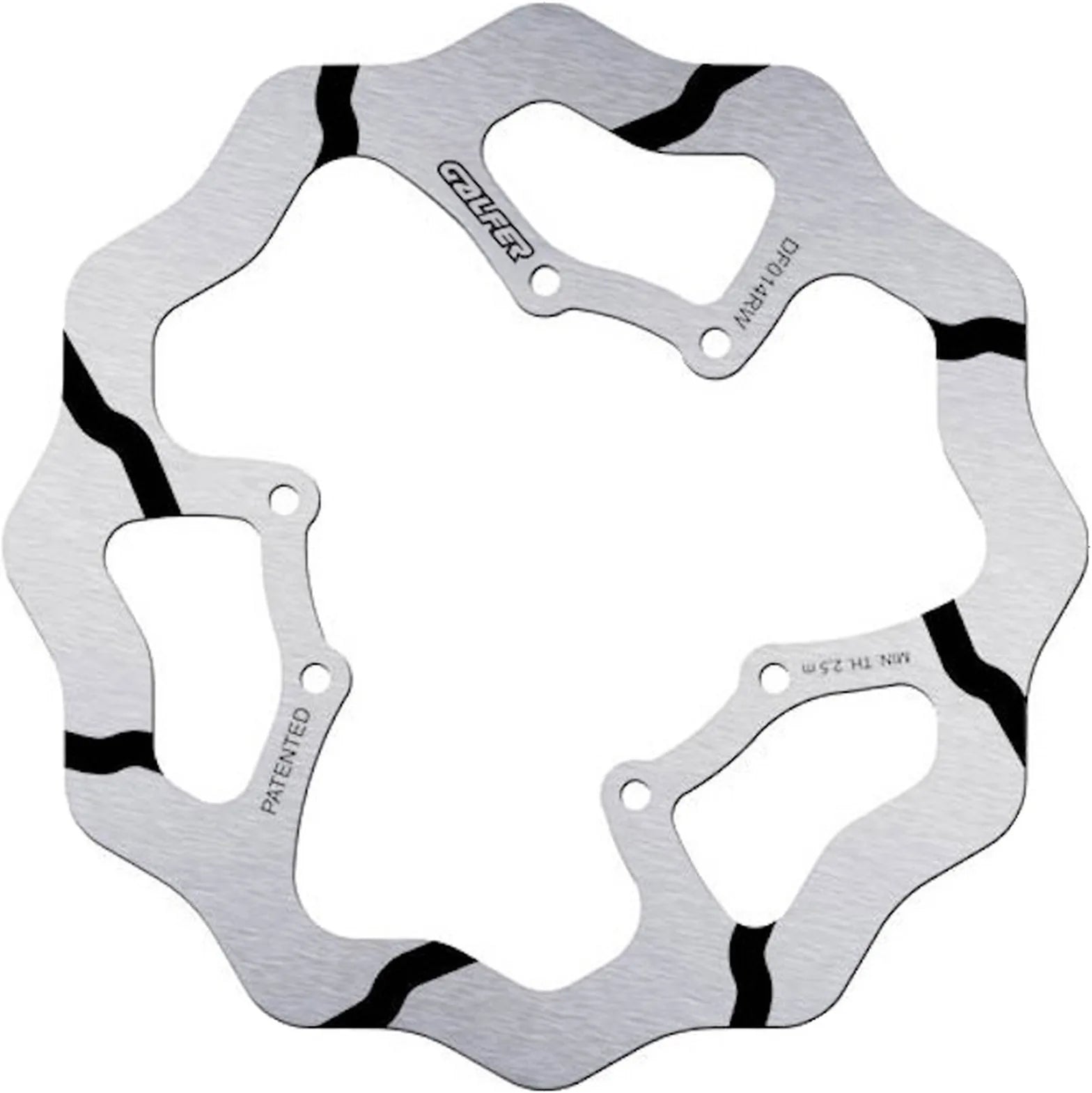 Front Fixed Grooved Wave Brake Disc - Galfer Compatible With Hm Cre 125 R (2003)