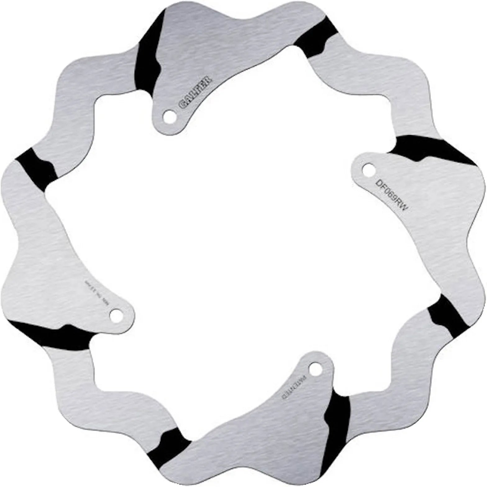 Rear Fixed Grooved Wave Brake Disc - Galfer Compatible With Hm Crf 250 Motard (2003-2006)