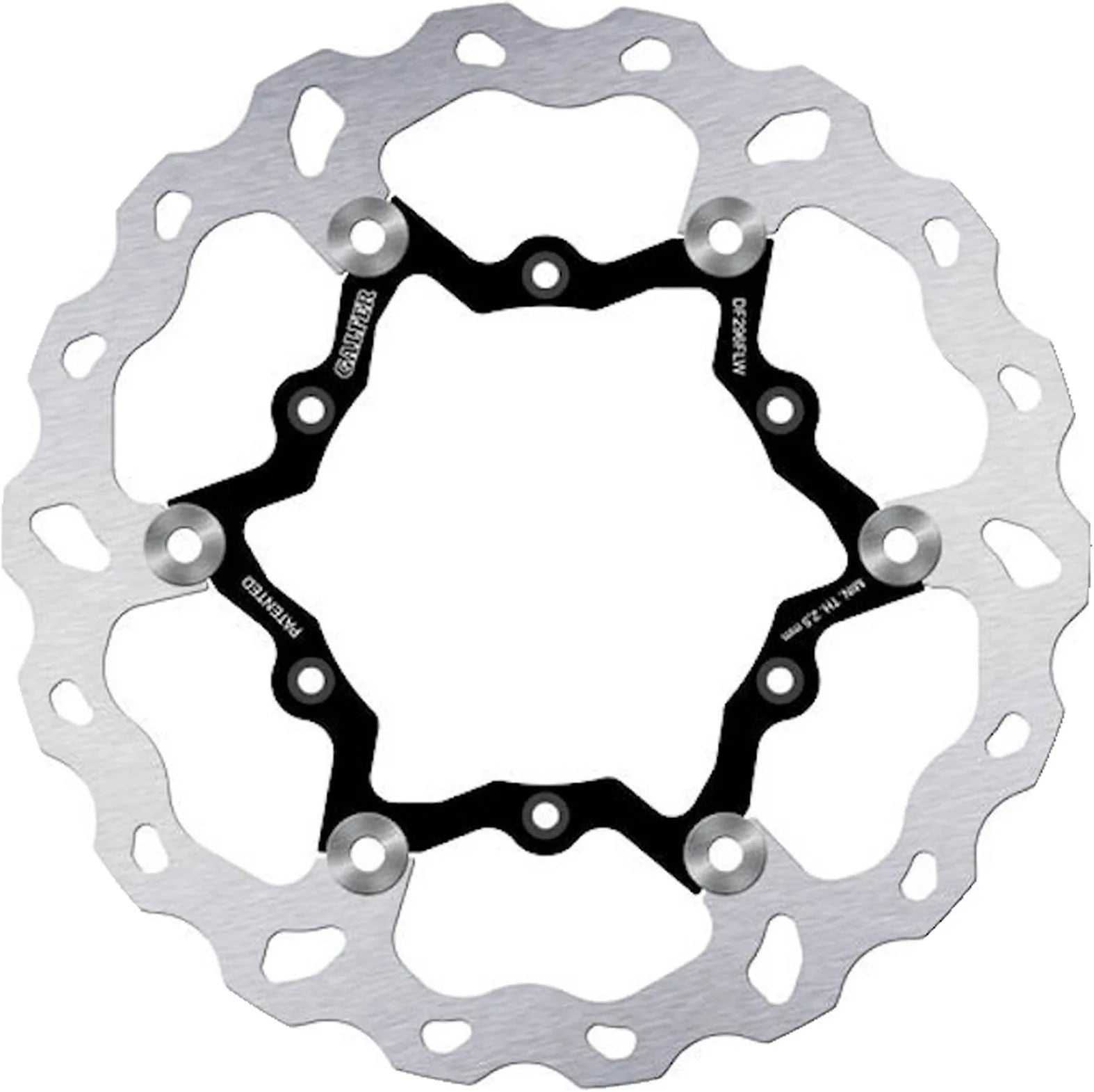 Front Floating Wave Brake Disc - Galfer Compatible With Fantic Motor Xxf 450 Black (2024)