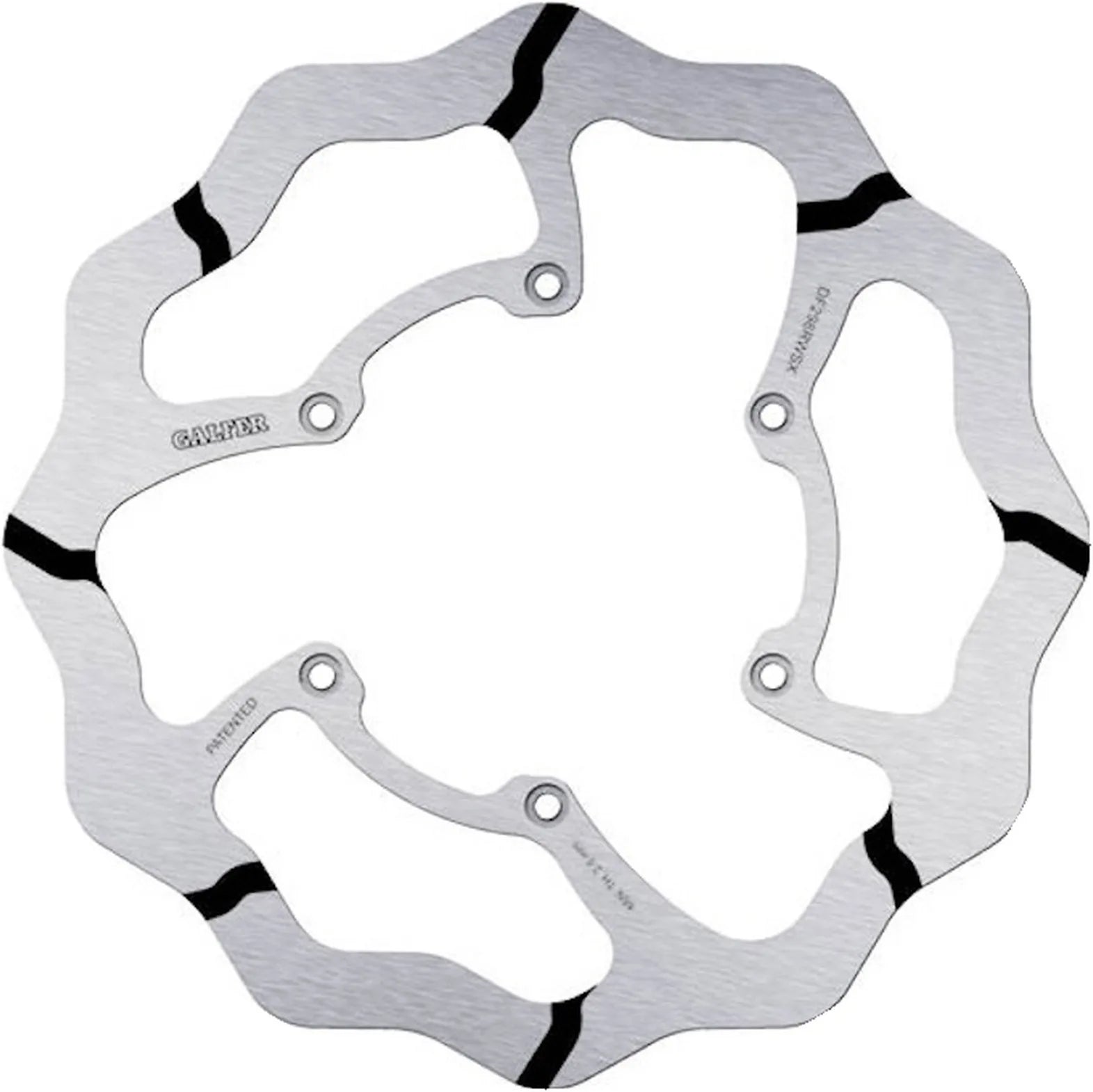 Front Fixed Oversized Grooved Wave Brake Disc - Galfer Compatible With Fantic Motor Xef 250 4T Black (2024)