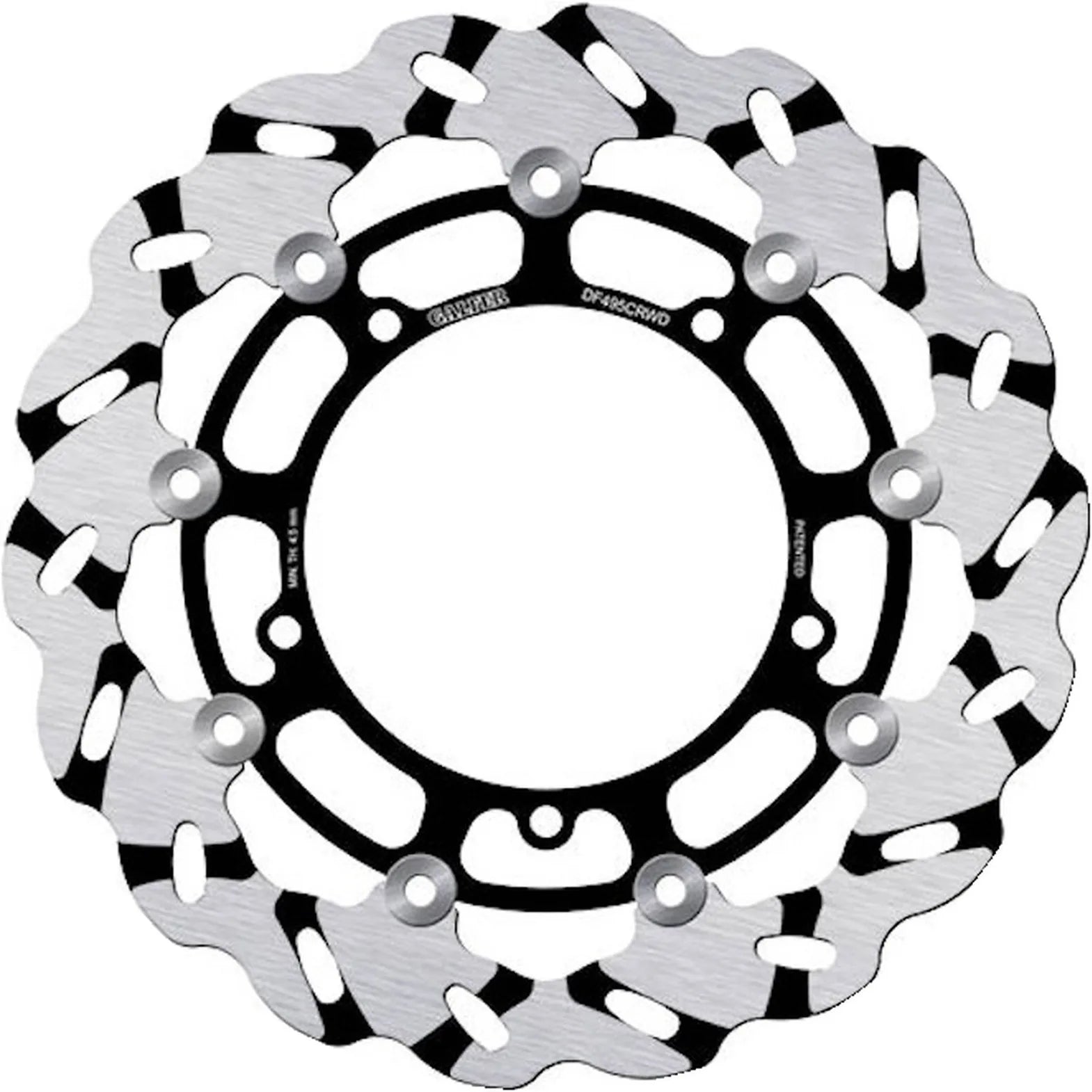 Front Floating Grooved Wave Brake Disc - Galfer Compatible With Yamaha Mt-09 Abs (2013-2020)