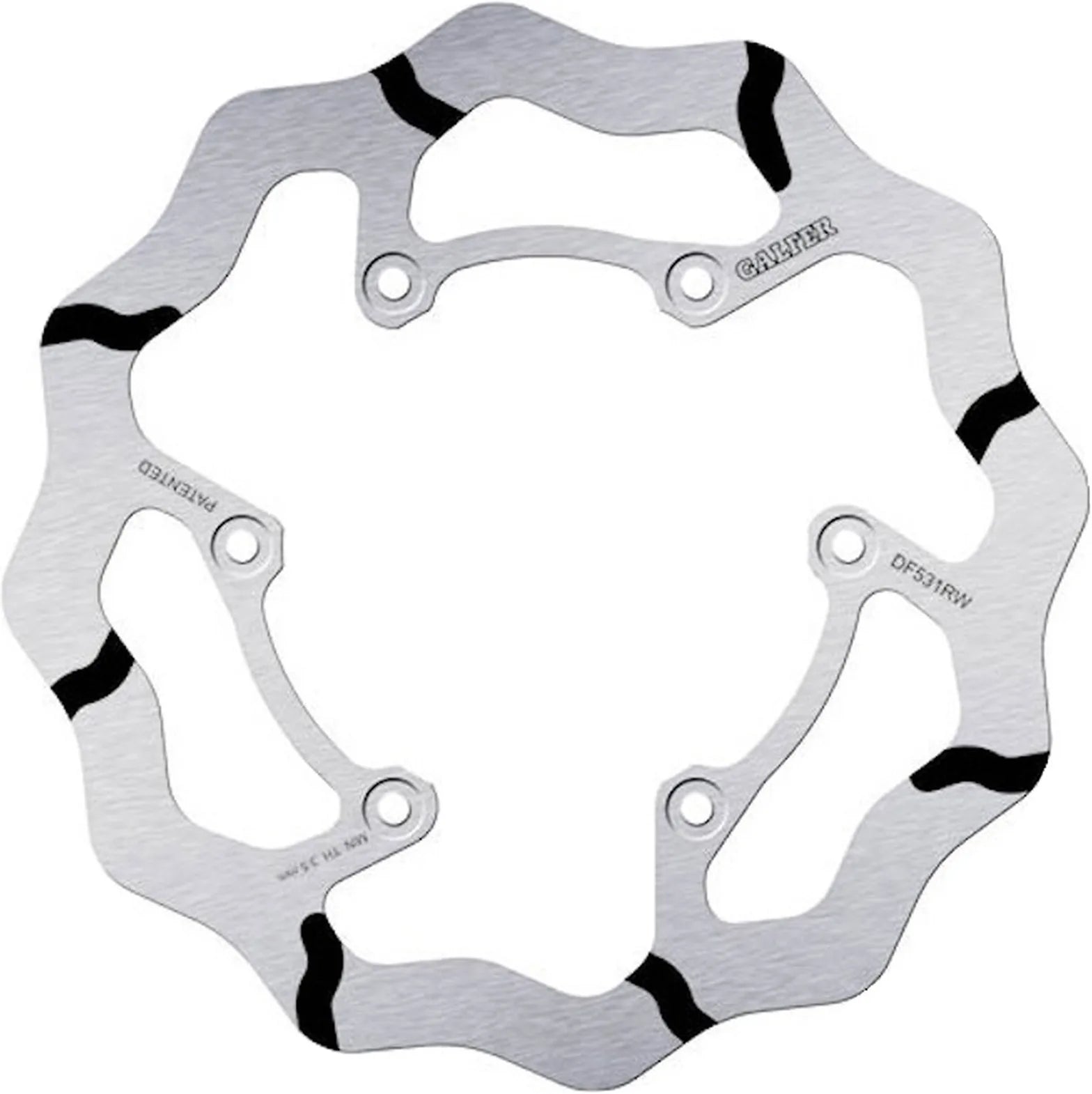 Rear Fixed Grooved Wave Brake Disc - Galfer Compatible With Fantic Motor Xx 250 Black (2024)