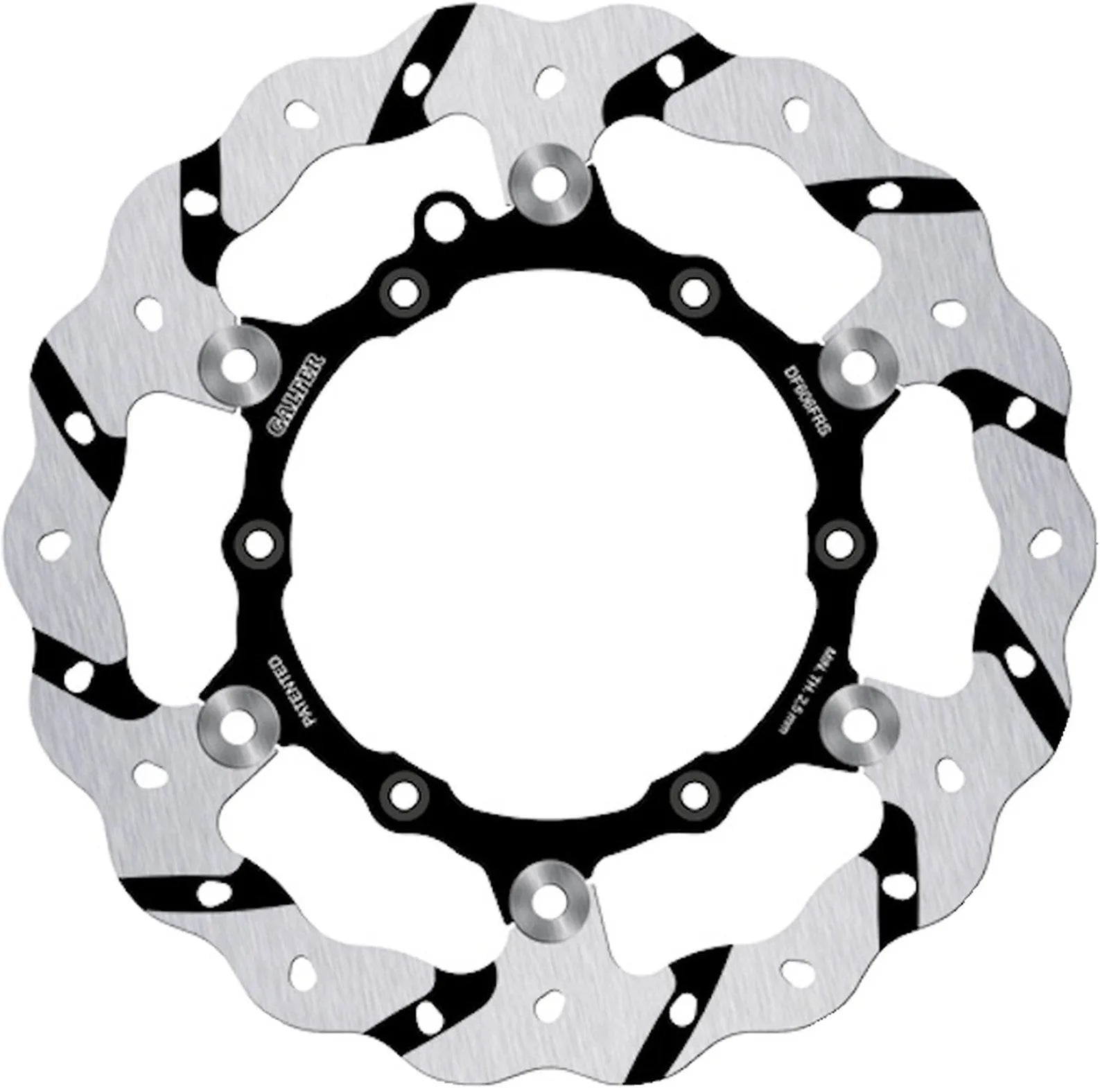 Front Floating Oversized Grooved Wave Brake Disc - Galfer Compatible With Husaberg 350 Fe (2013)