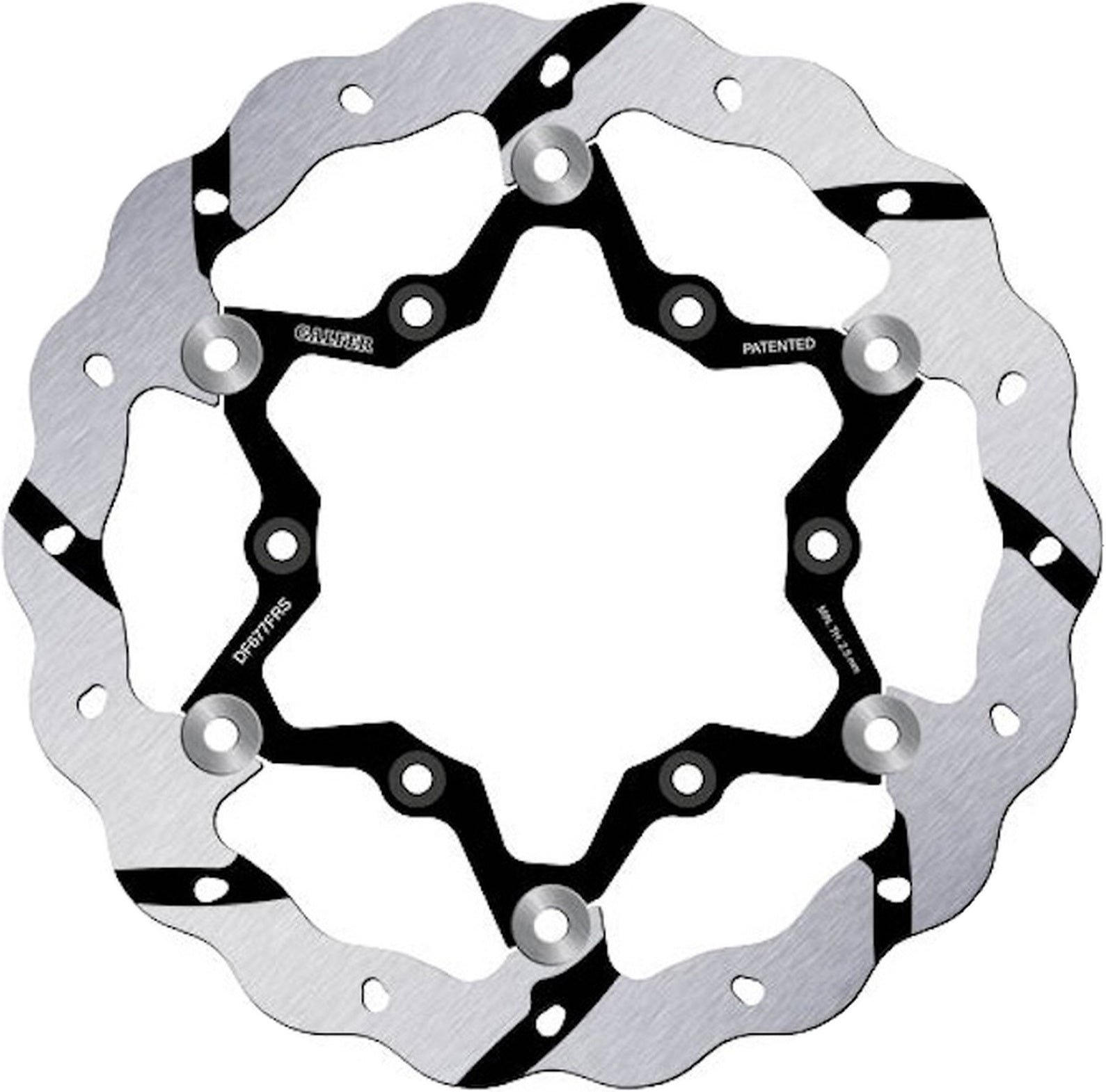 Front Floating Oversized Grooved Wave Brake Disc - Galfer Compatible With Ccm 404 Ds Super Motard (2003)
