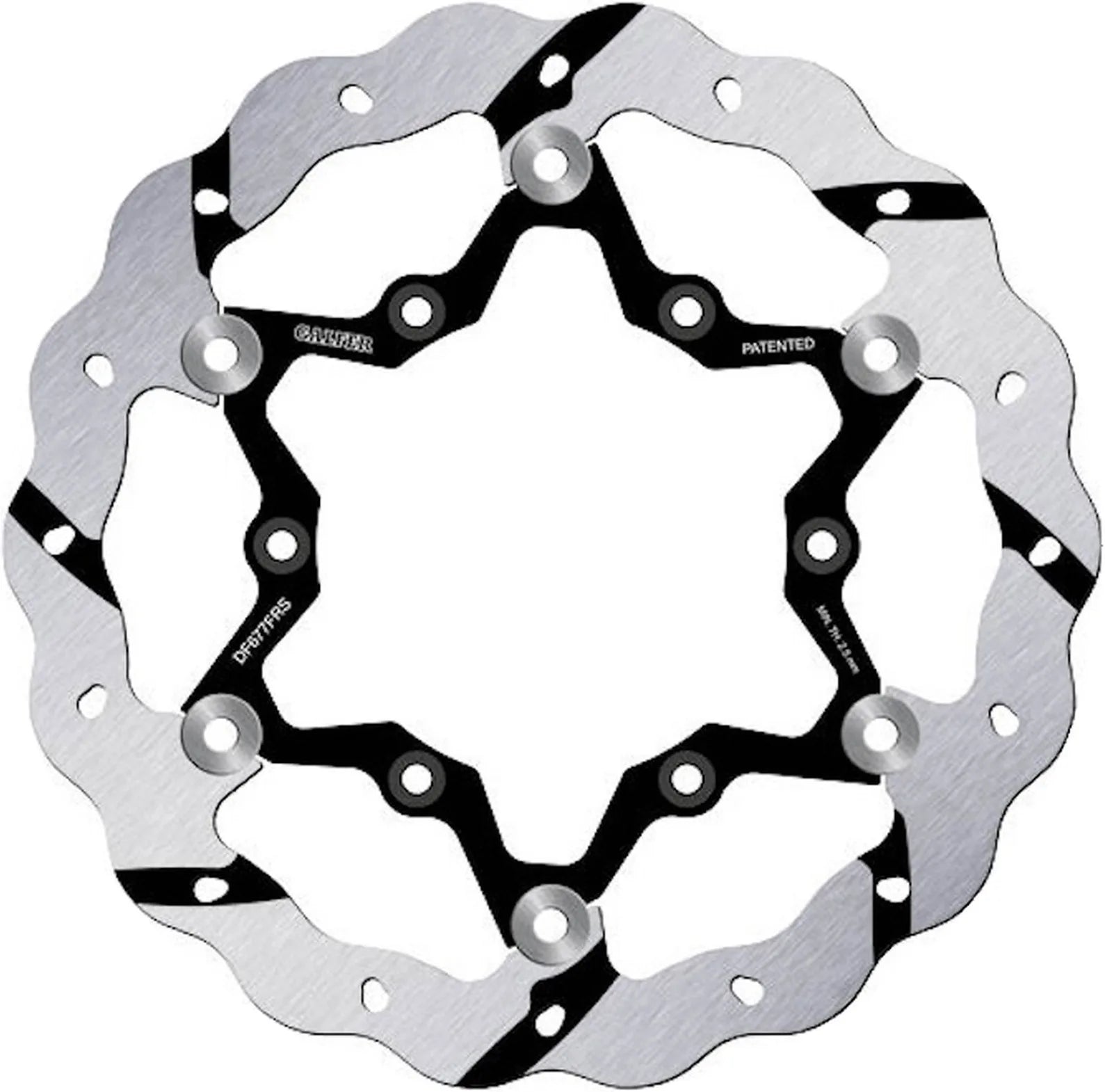 Front Floating Oversized Grooved Wave Brake Disc - Galfer Compatible With Gasgas Ec 250 F (2010)