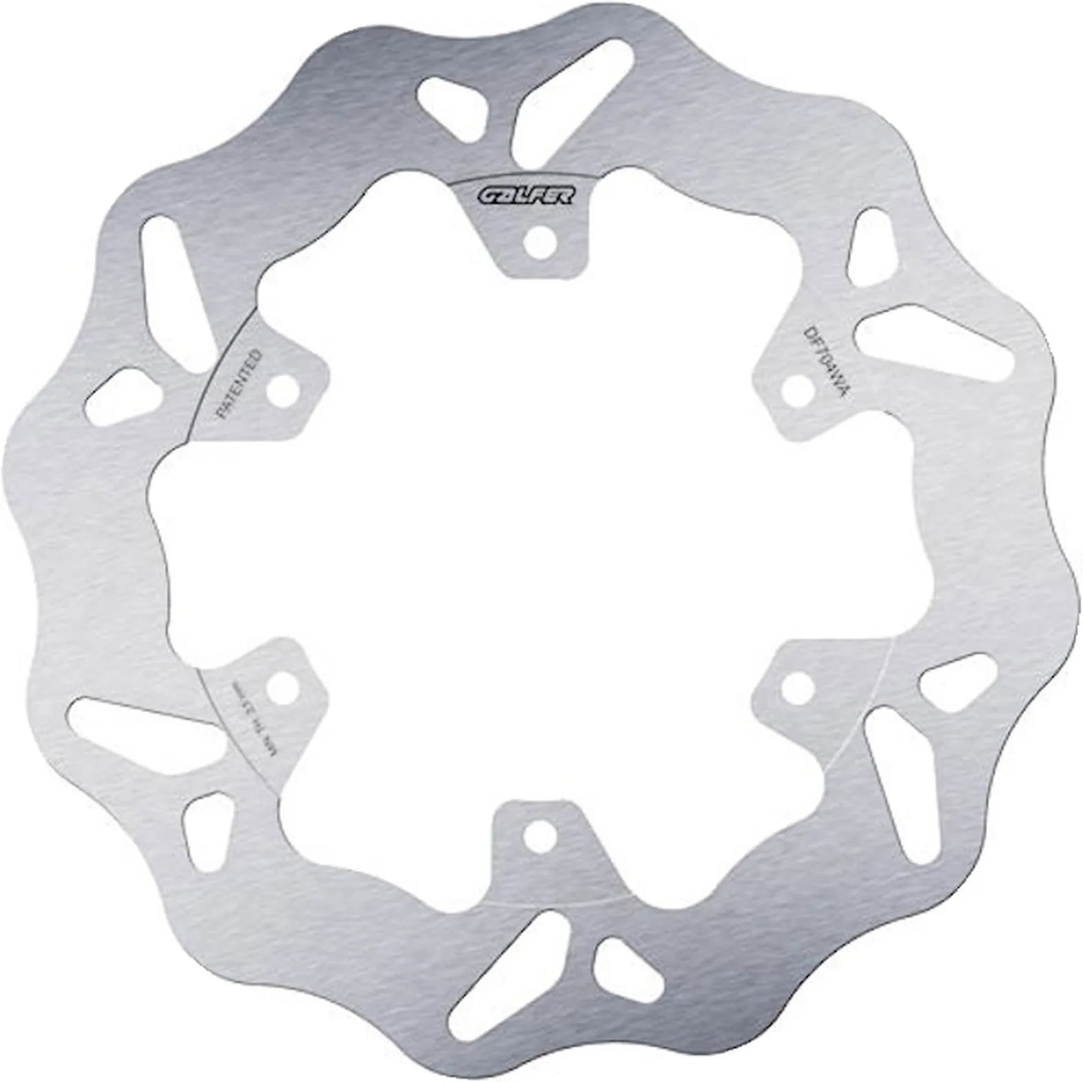 Rear Fixed Wave Brake Disc - Galfer Compatible With Piaggio Vespa Gran Turismo G 125 (2003)
