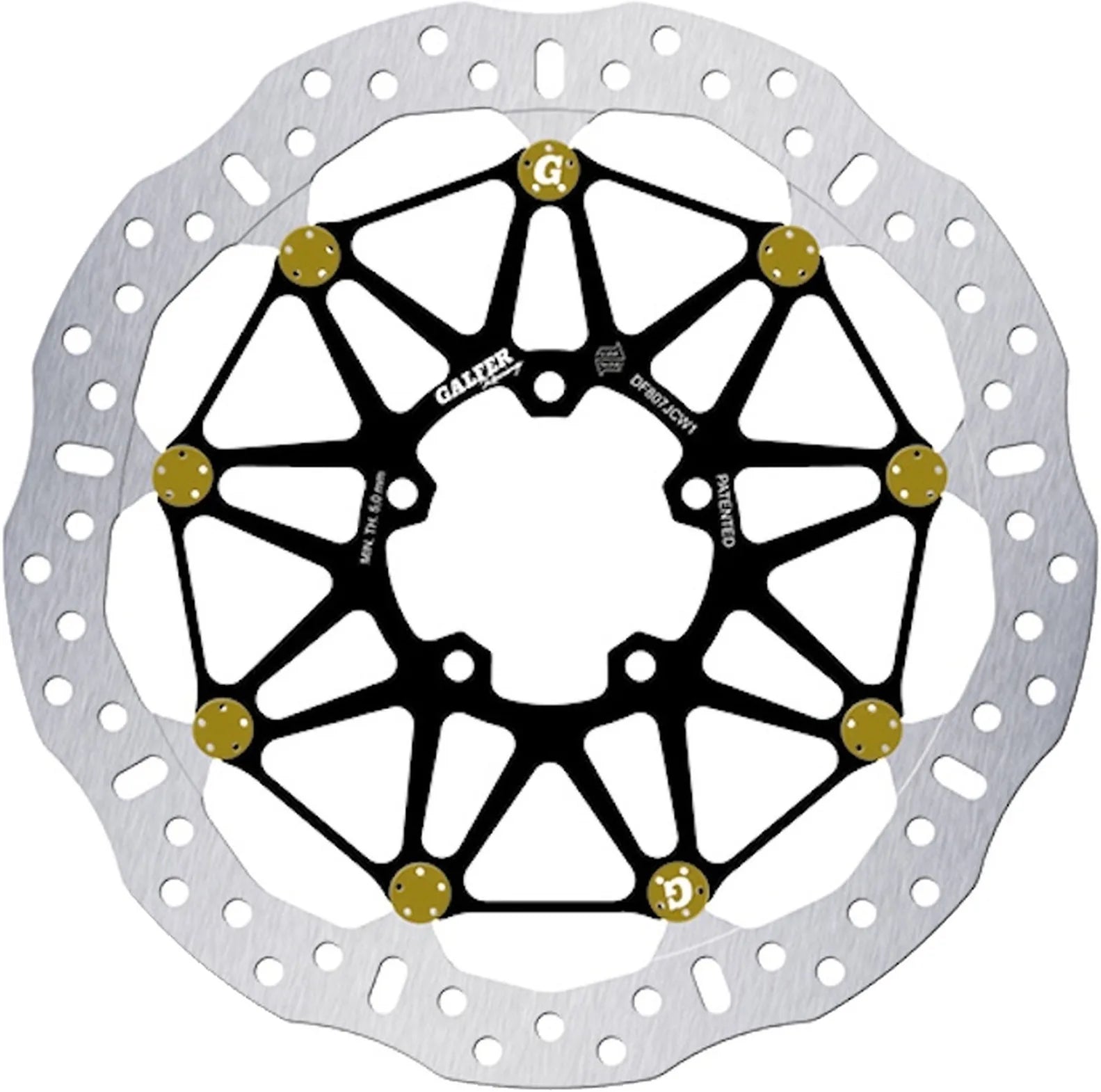 Front Floatech Racing Wave Brake Disc - Galfer Compatible With Ducati Monster 821 (2014)